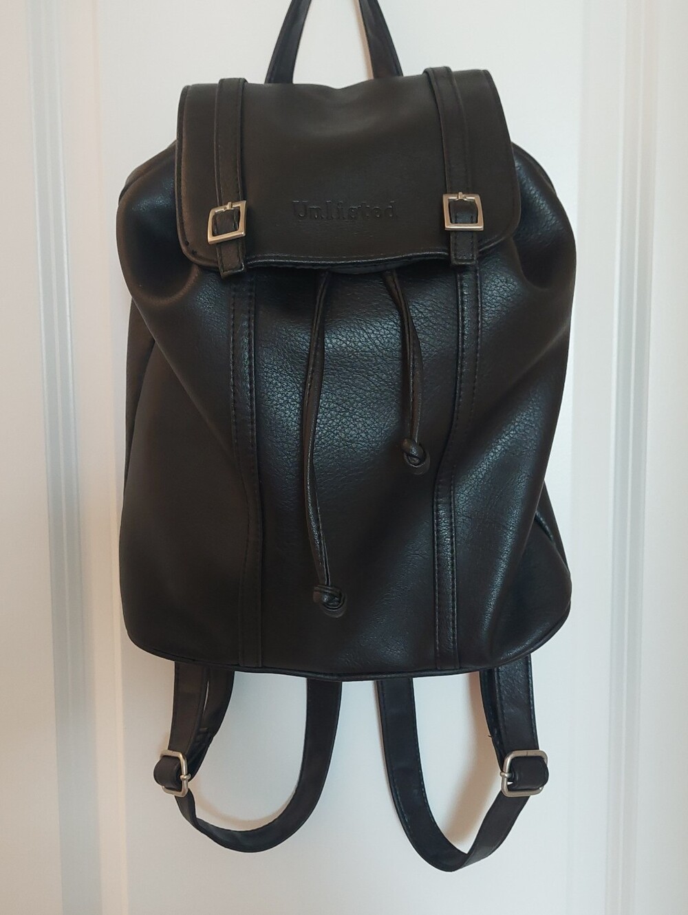 UNLISTED by KENNETH COLE Black Backpack Style Purse